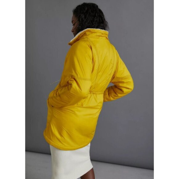 Anthropologie Allyson sherpa Lined Yellow Women's Jacket Size XS Long Sleeves - Picture 12 of 13